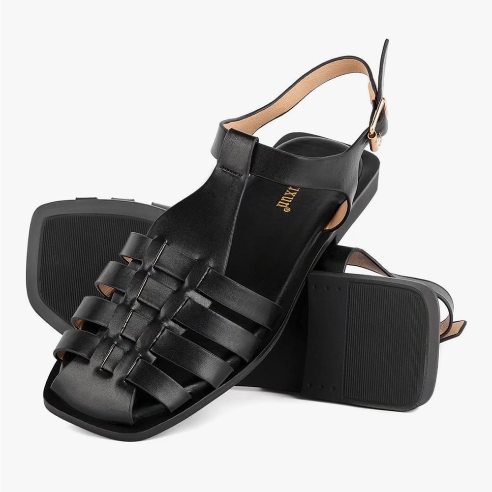 MaxMara Black Woven Sandals